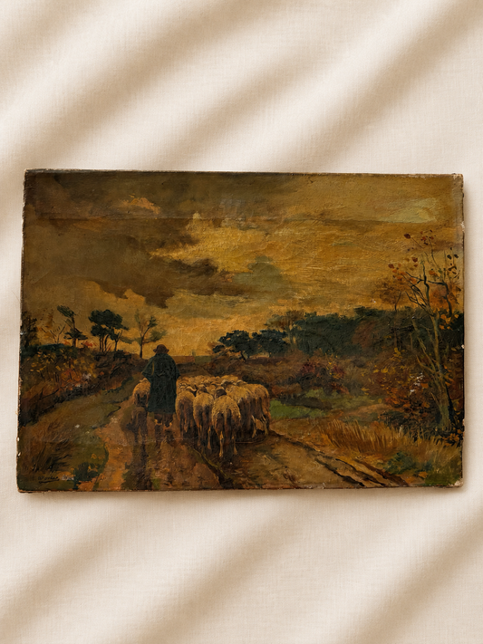 Antique Oil Painting on Canvas
