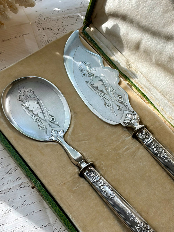 French Silver-Handled Serving Set, c. 1910