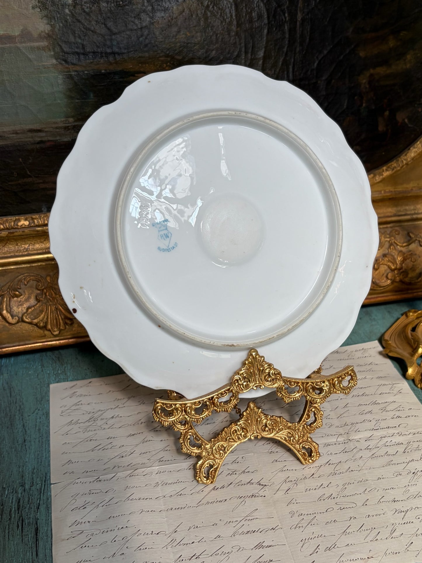 Antique German Oyster Plates (sold individually)