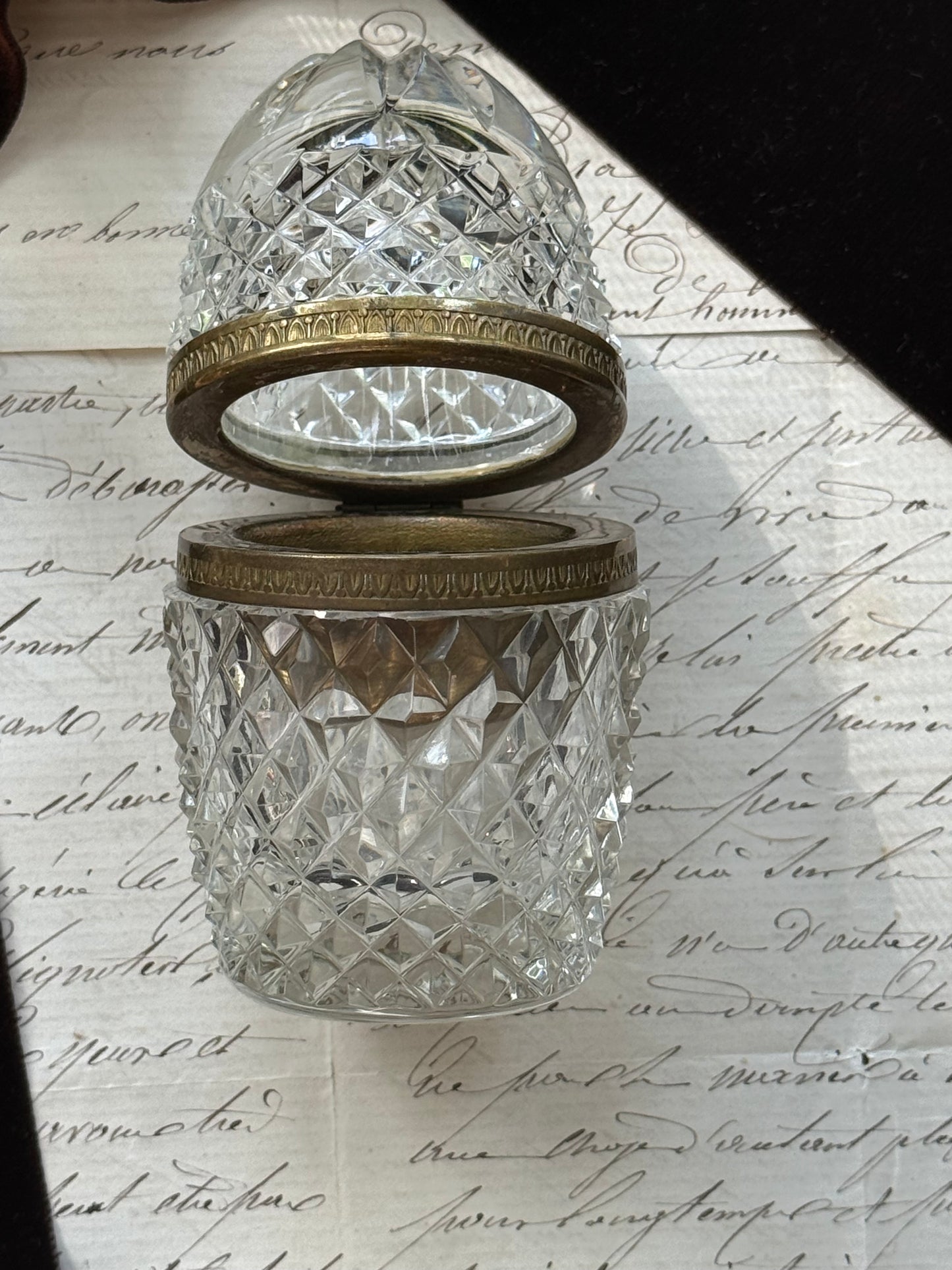 French Crystal Lighter/Trinket Box