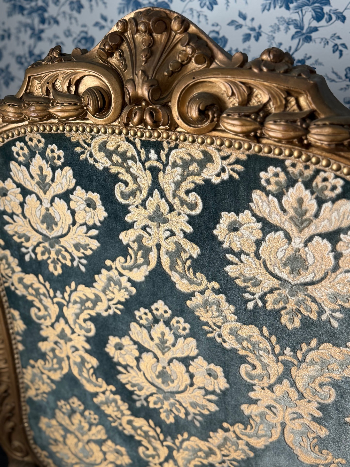 Antique French Rococo Revival Fire Screen