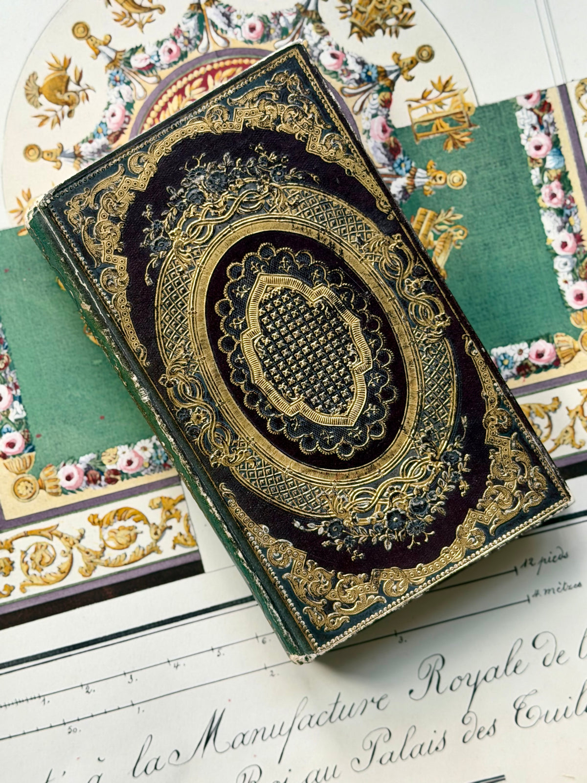 Antique French Gilt-Stamped Mame Cartonnage Book, Bibliothèque de la Jeunesse Chrétienne, Tours