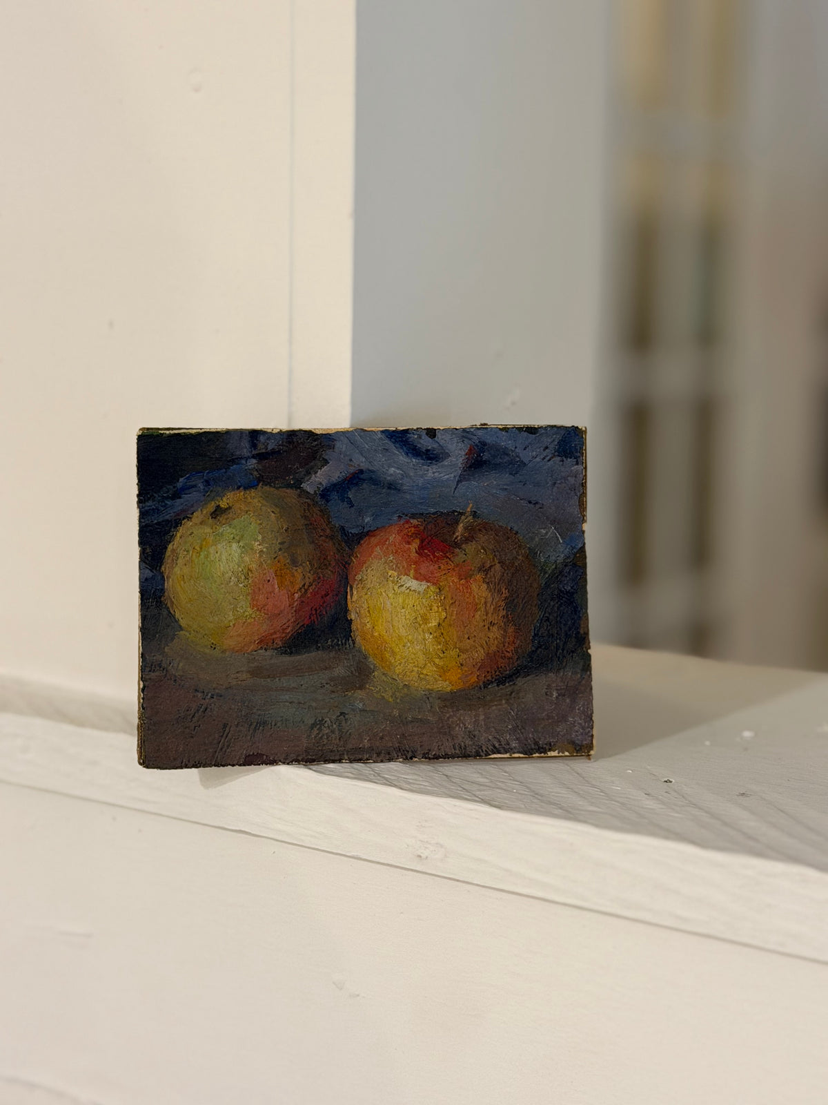 Vintage French Miniature Still Life Oil Painting