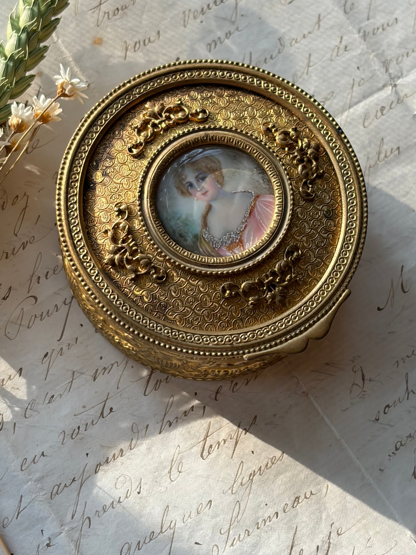 Antique French Portrait Box