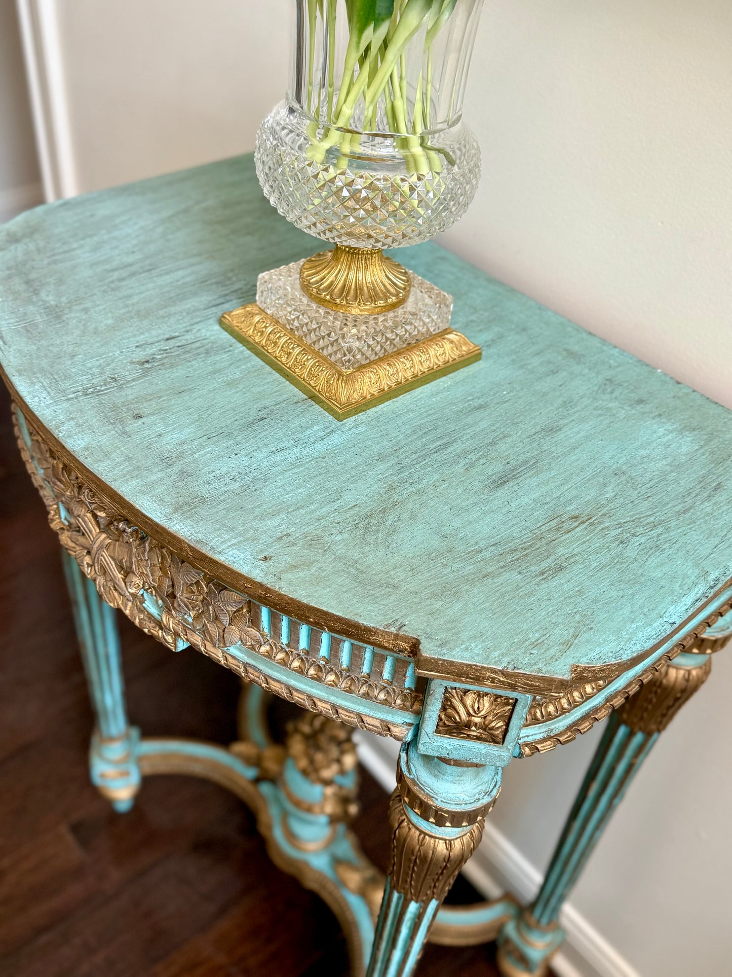 Antique French Rococo Revival Console Table