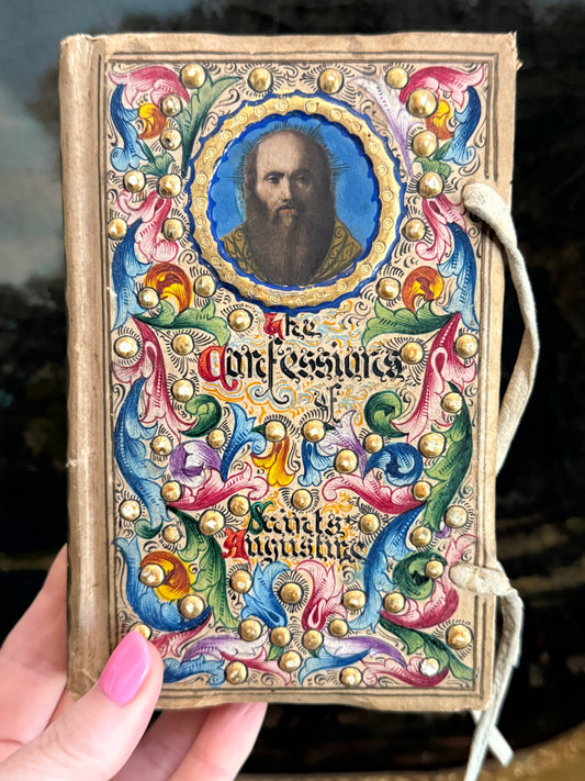 The Confessions of Saint Augustine — Italian Hand-Illuminated Vellum Art Binding, c. 1903–1905