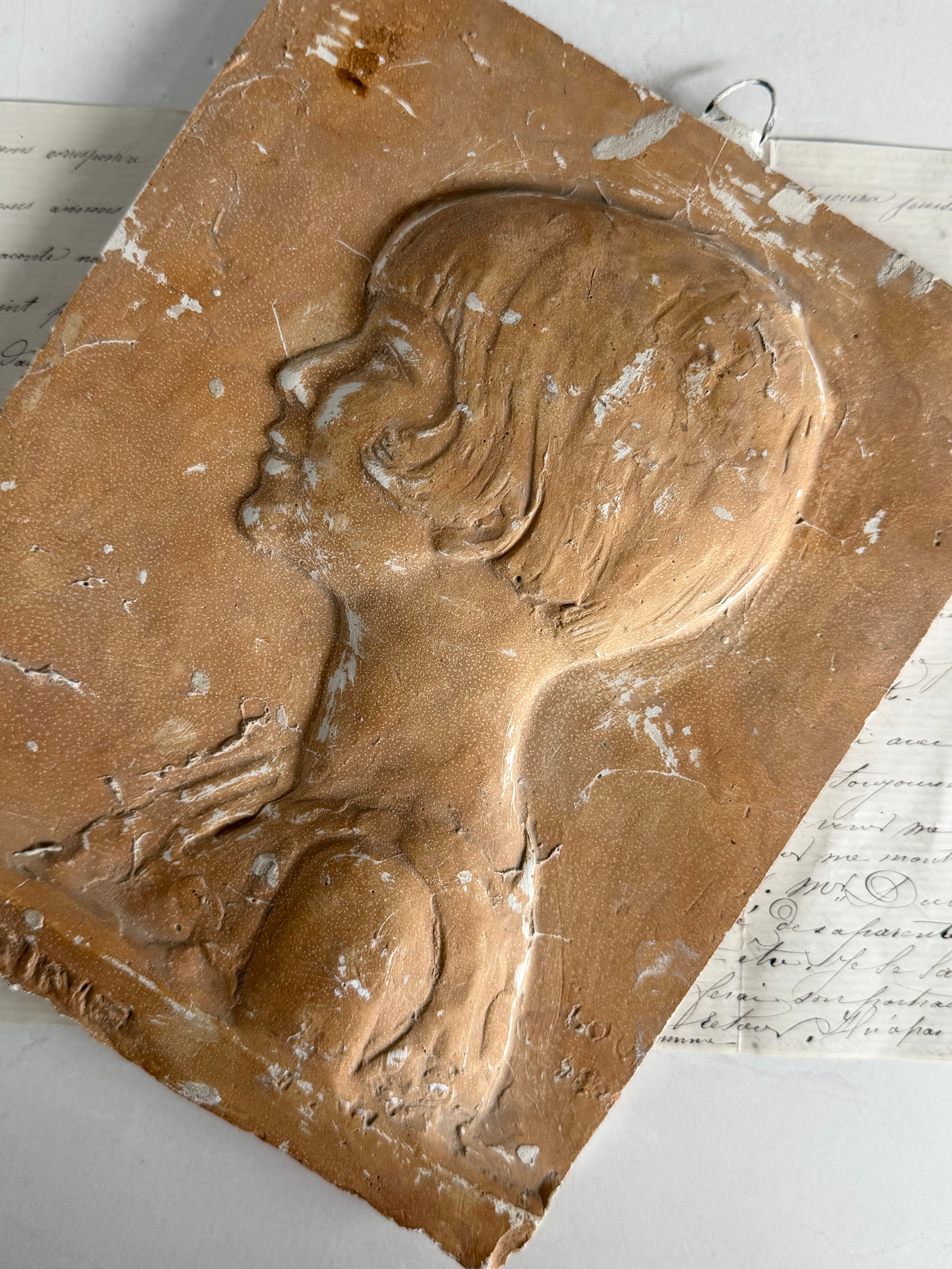 Louis Botinelly, "Francine" — Patinated Plaster Profile