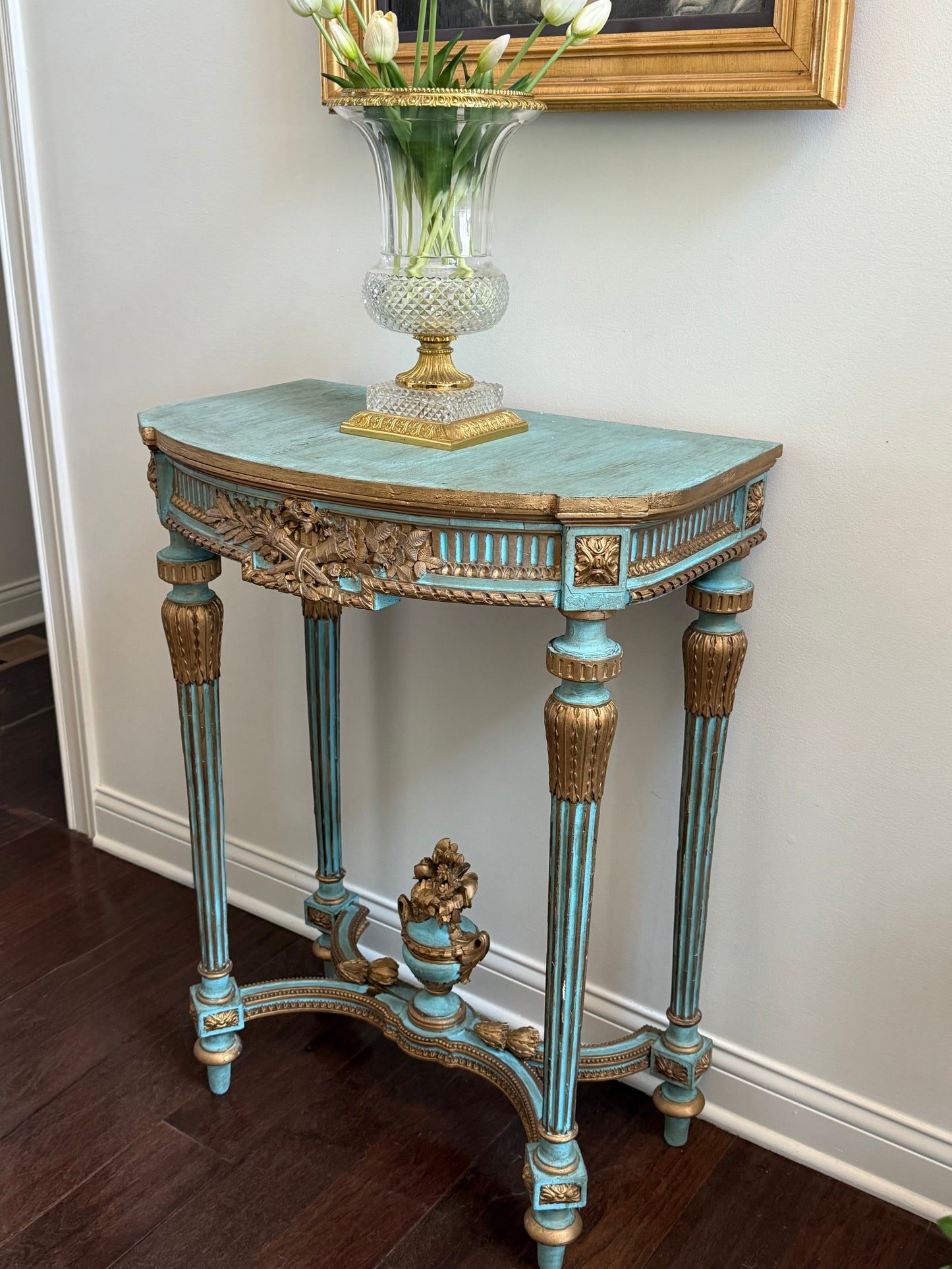 Antique French Rococo Revival Console Table