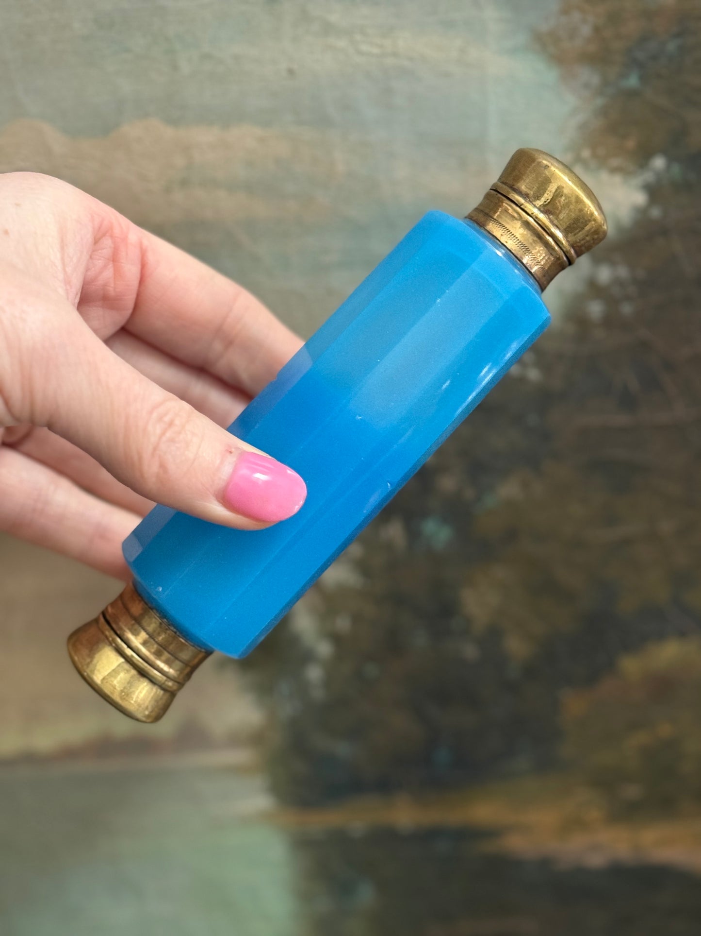 19th Century French Double Opaline Perfume Bottle