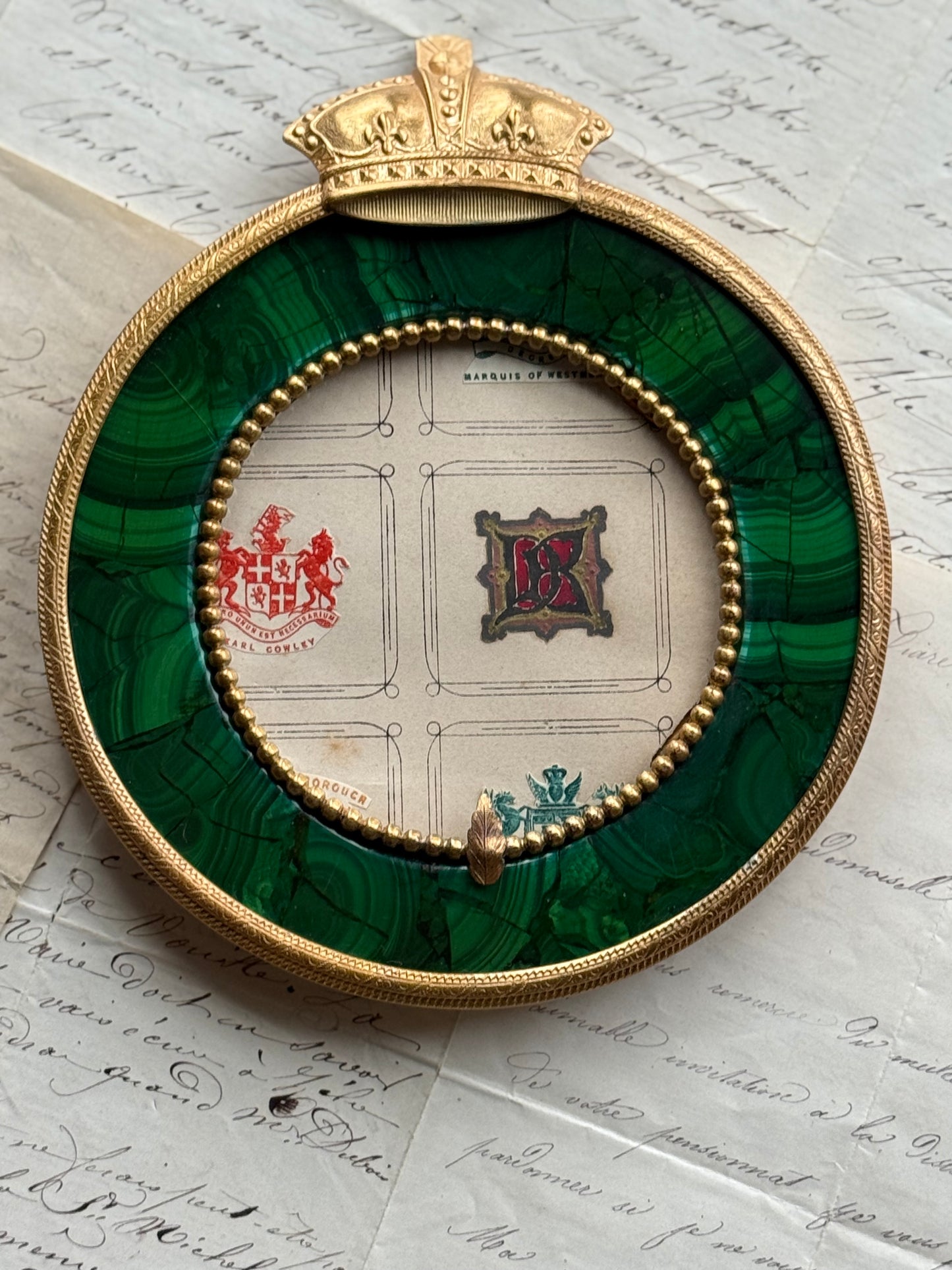Russian Malachite Photo Frame