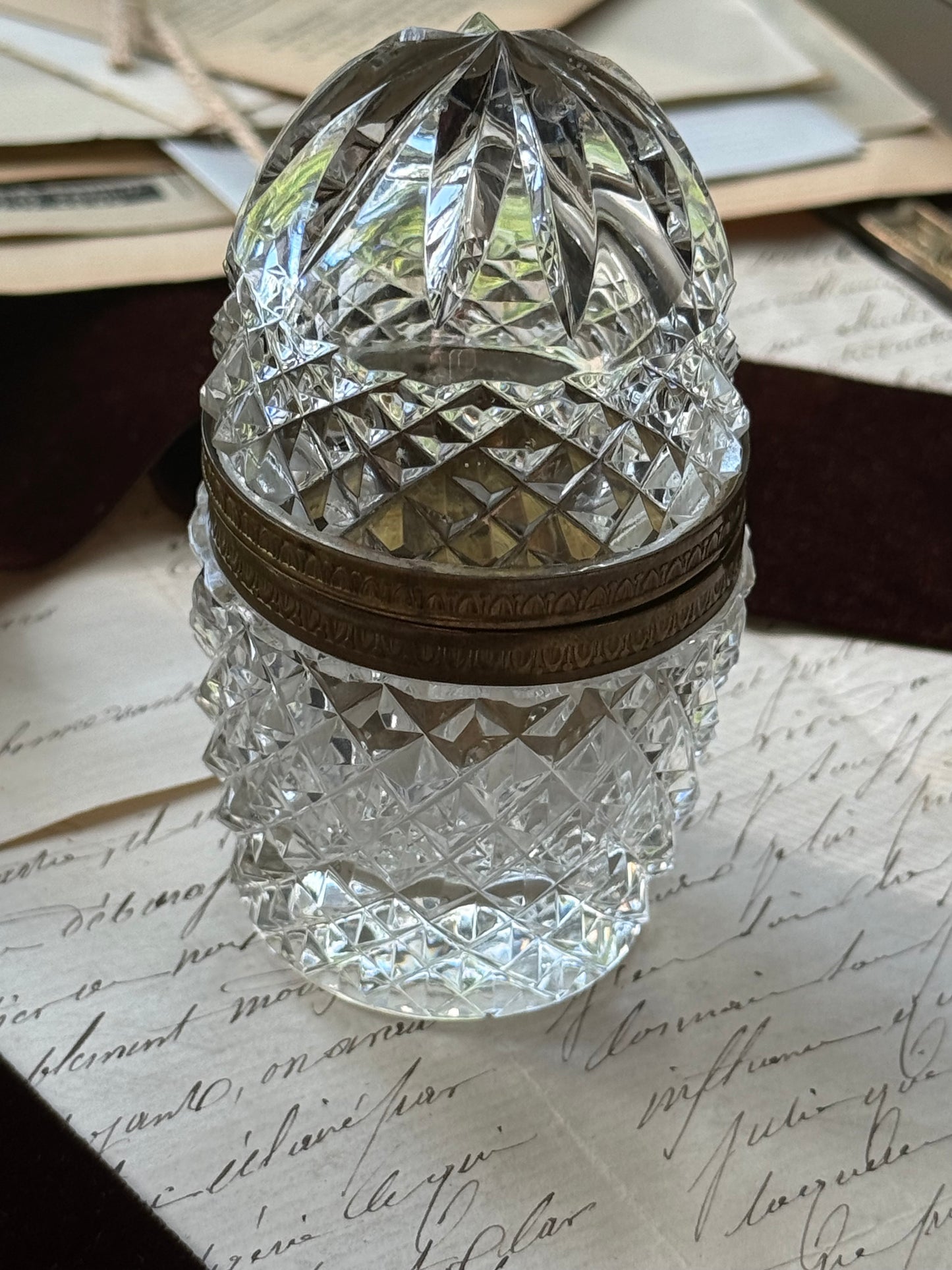 French Crystal Lighter/Trinket Box