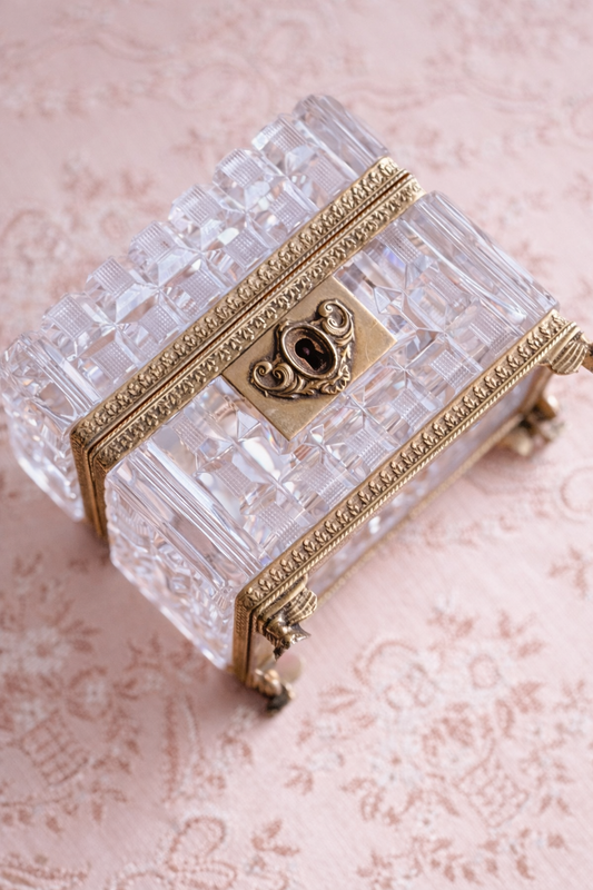 Antique French Crystal Casket