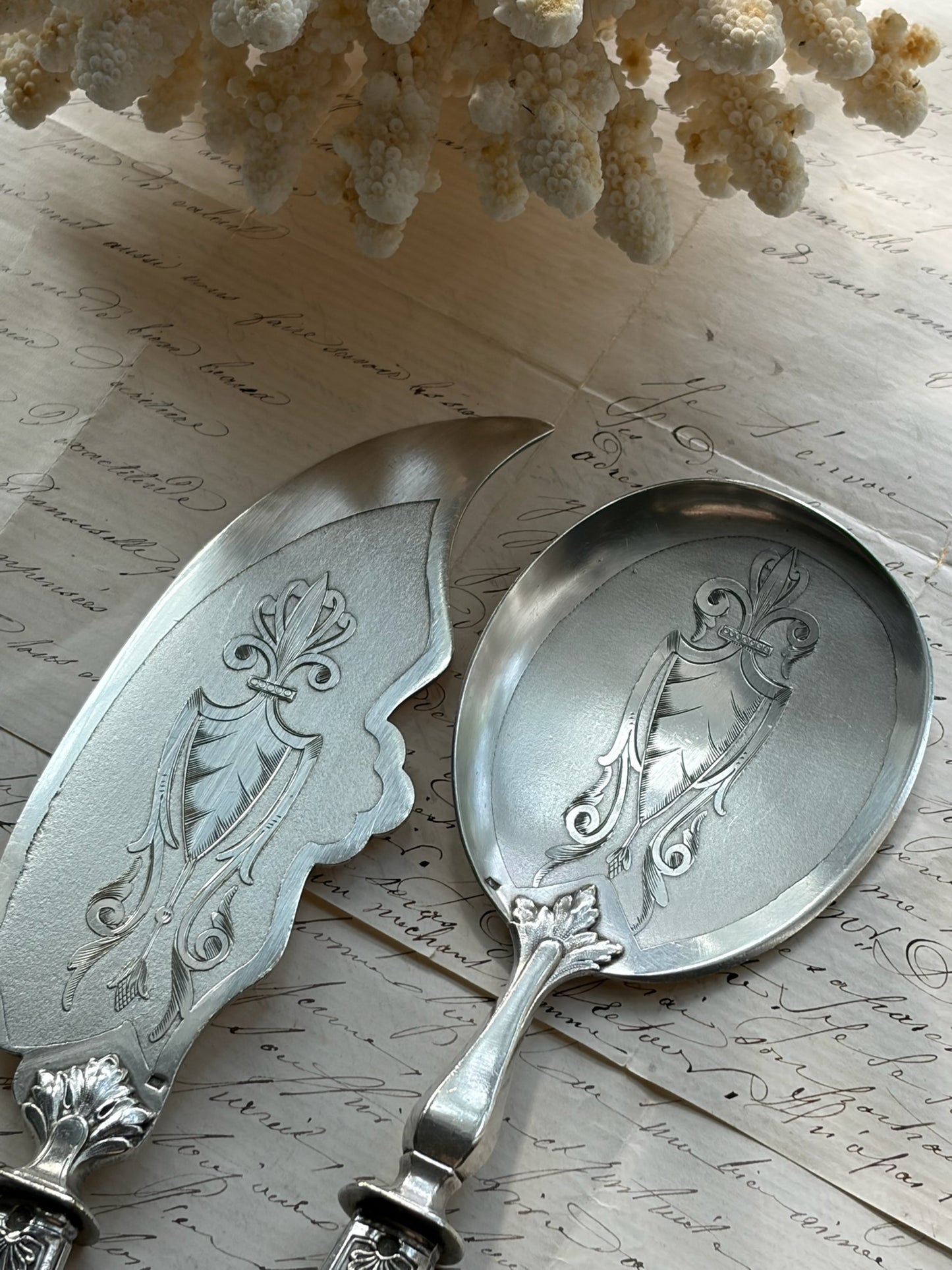 French Silver-Handled Serving Set, c. 1910