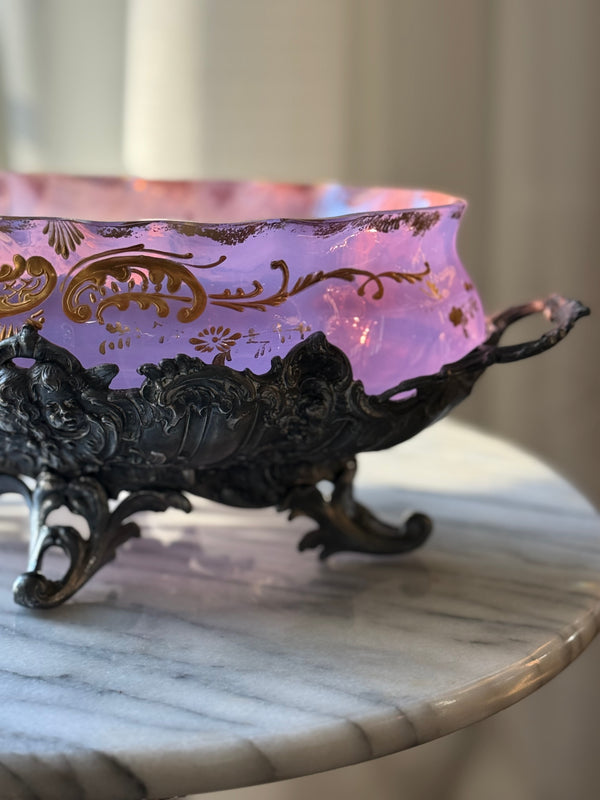 Antique Opaline Jardiniere