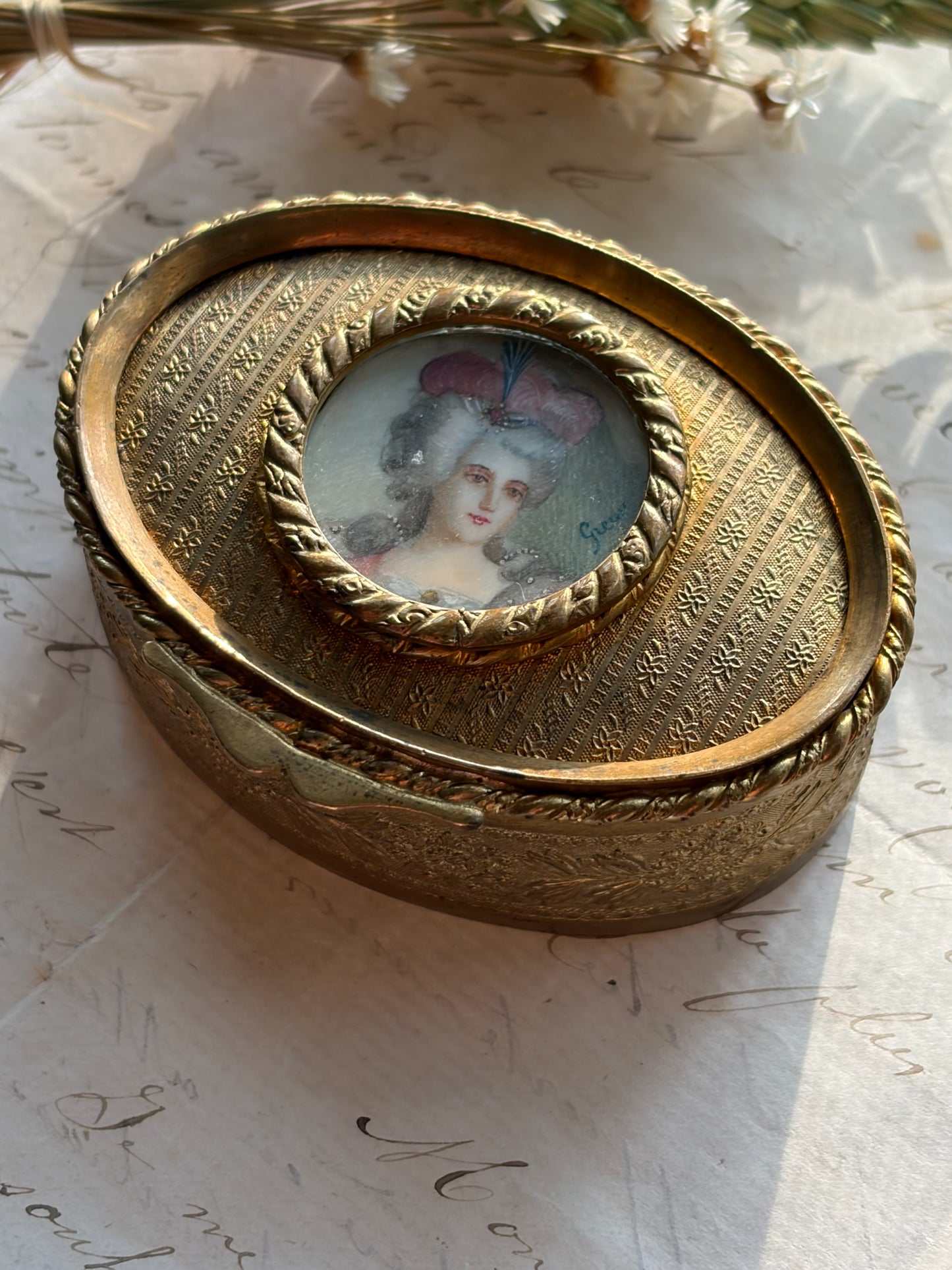 Antique French Portrait Box