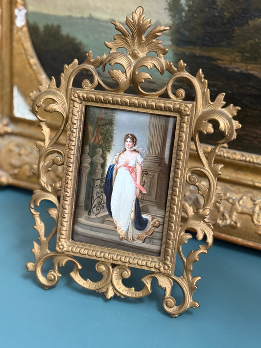 Queen Louise Hand Painted Porcelain Framed Piece