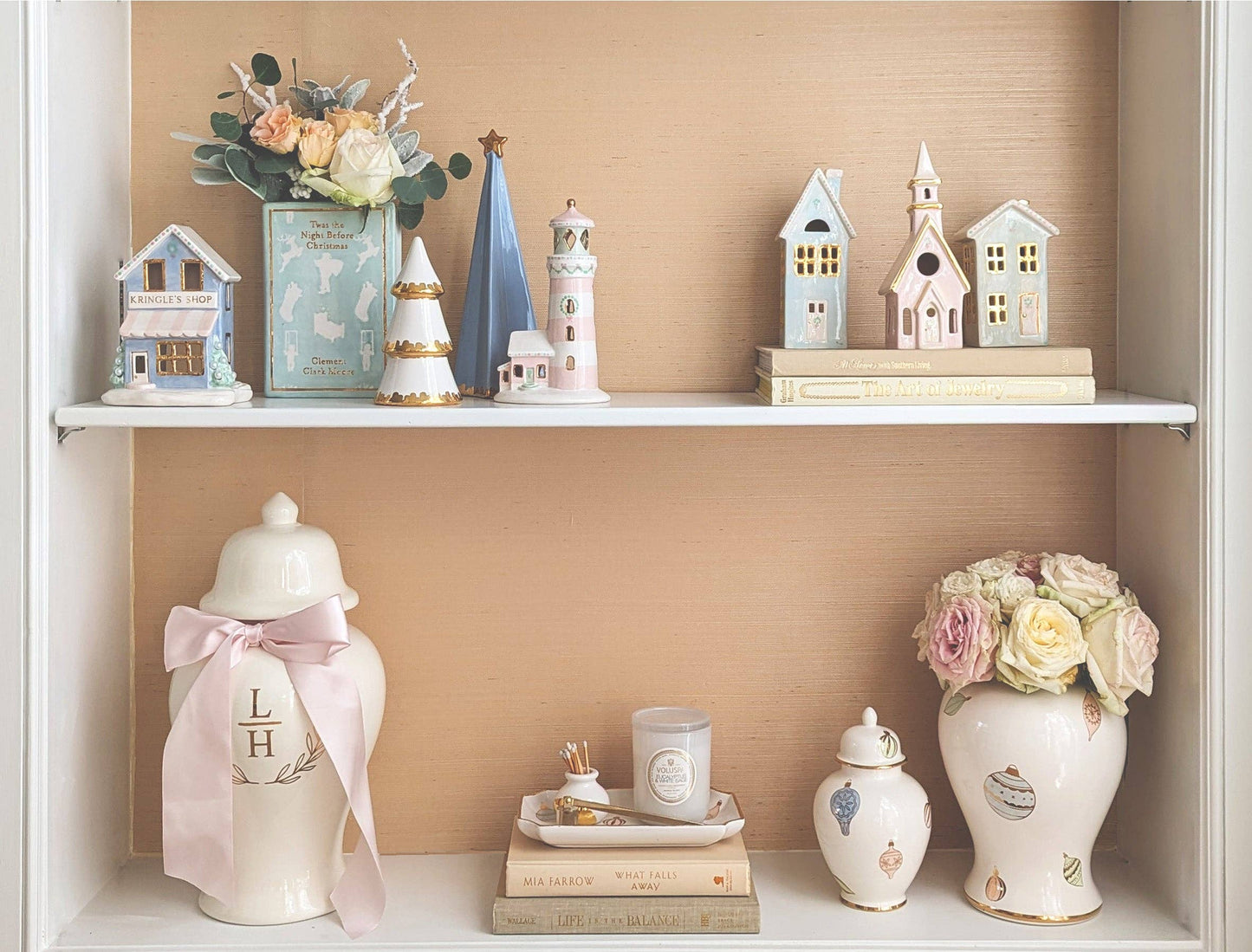 Pastel Baubles Trays with 22K Gold Accents: Small