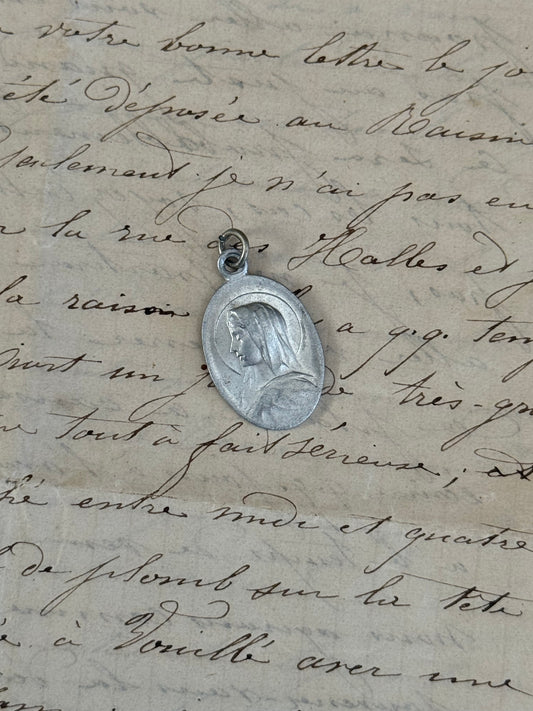 Vintage Double-Sided Devotional Medal Pendant