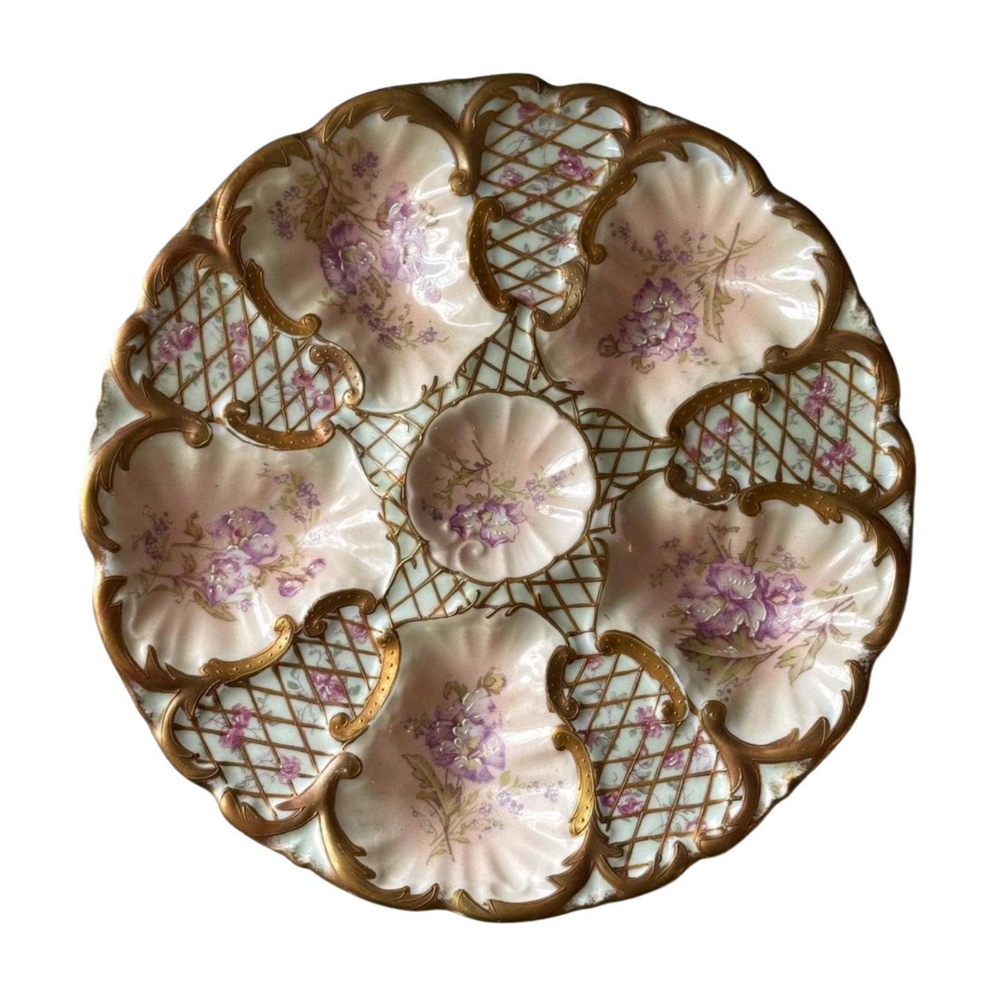Antique French Limoges Oyster Plate