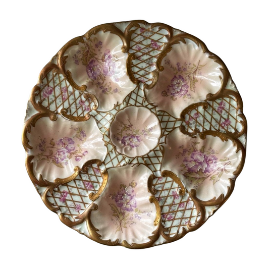 Antique French Limoges Oyster Plate