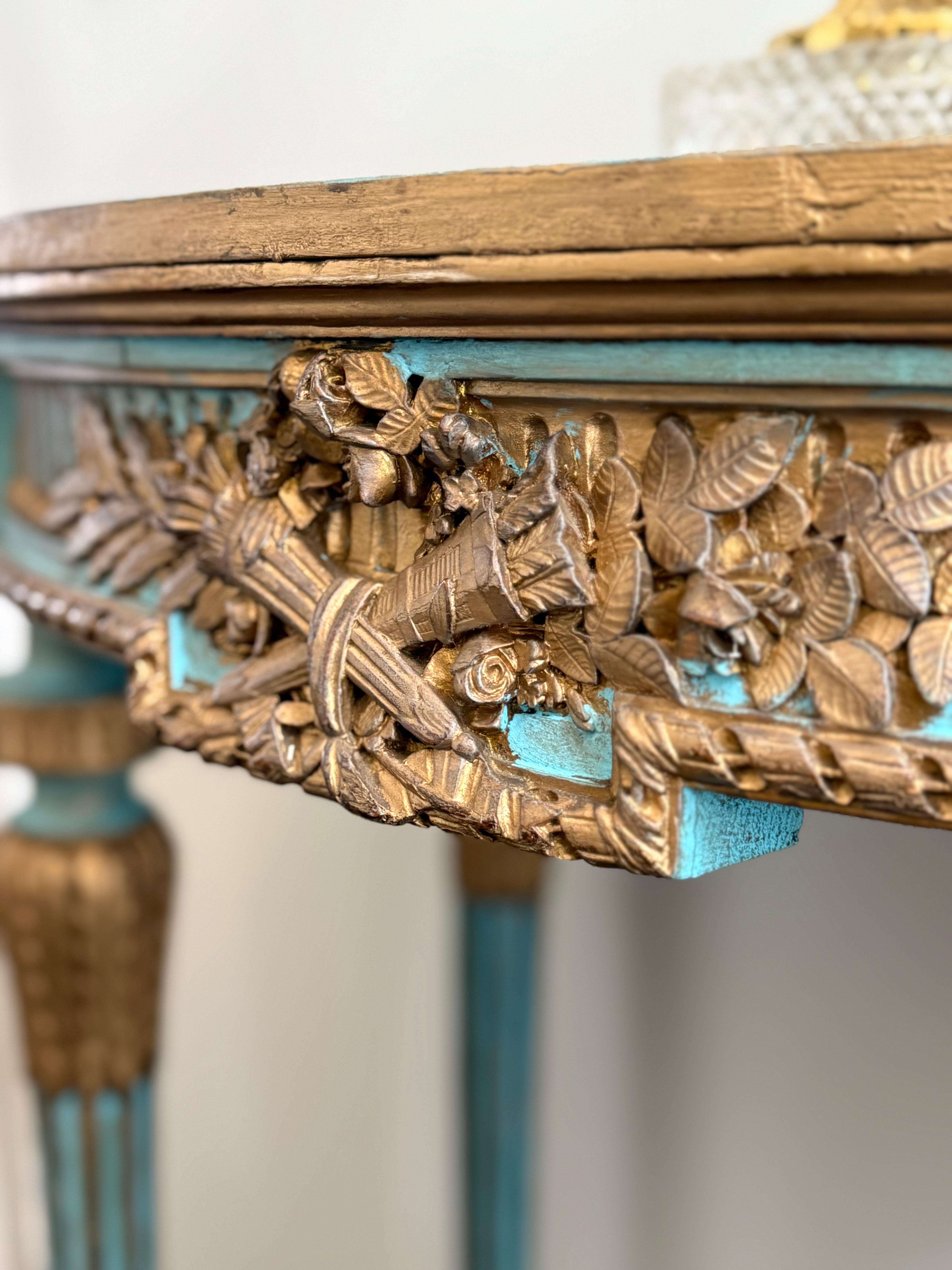 Antique French Rococo Revival Console Table