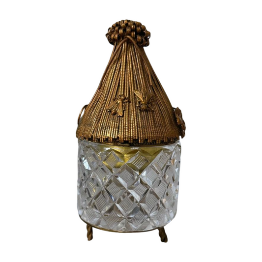 French Gilt Bronze & Crystal Lighter/Box