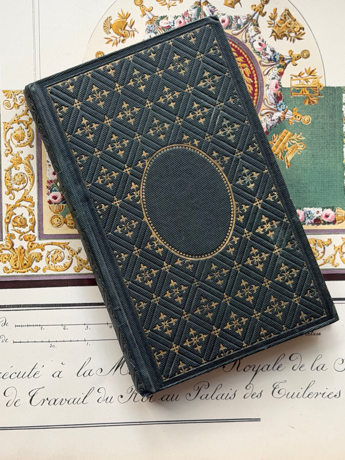 Antique French Gilt-Stamped Book, Jeanne de Montfort, Mégard, Rouen, 1858