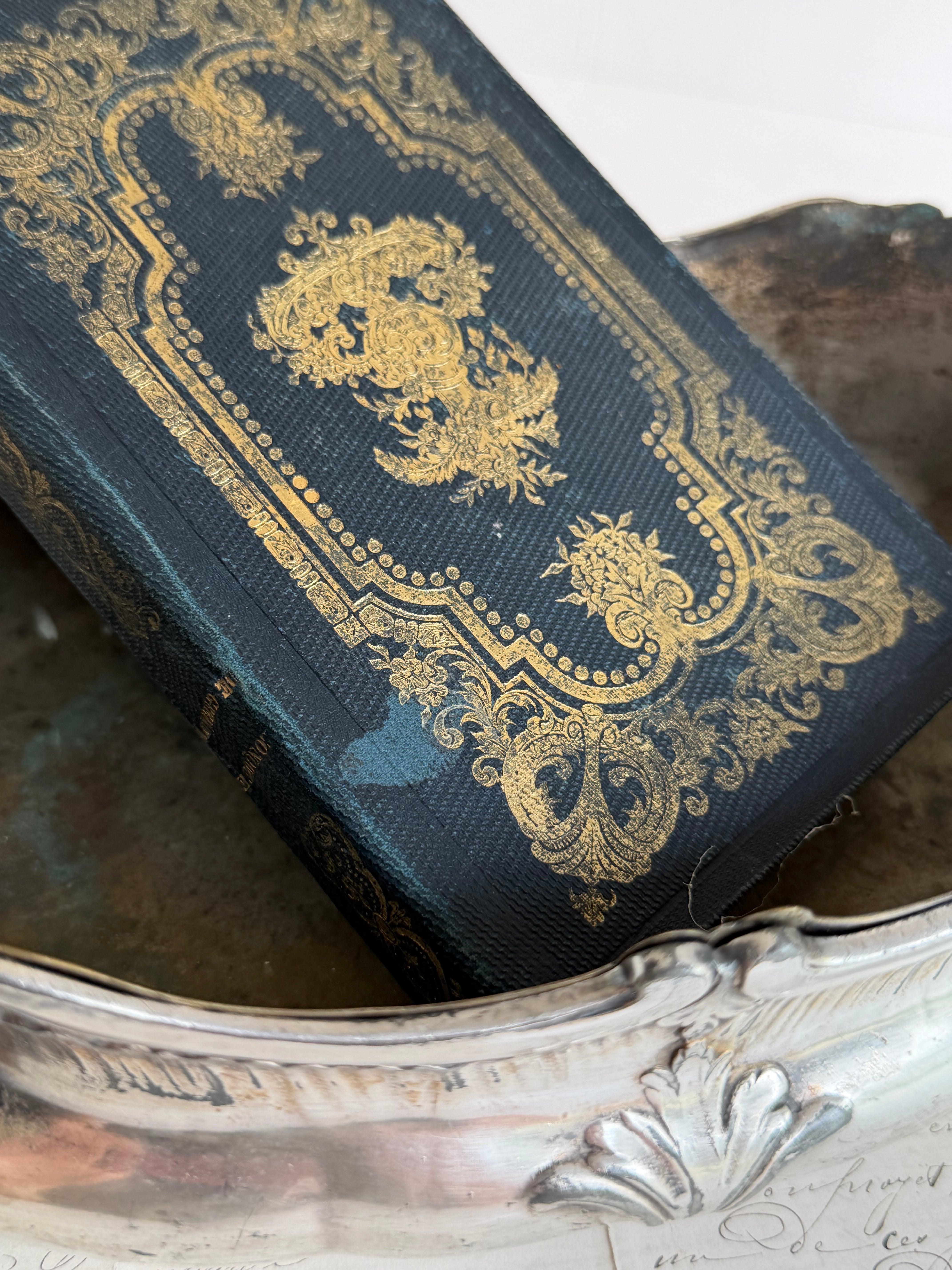 Antique French Cartonnage Book