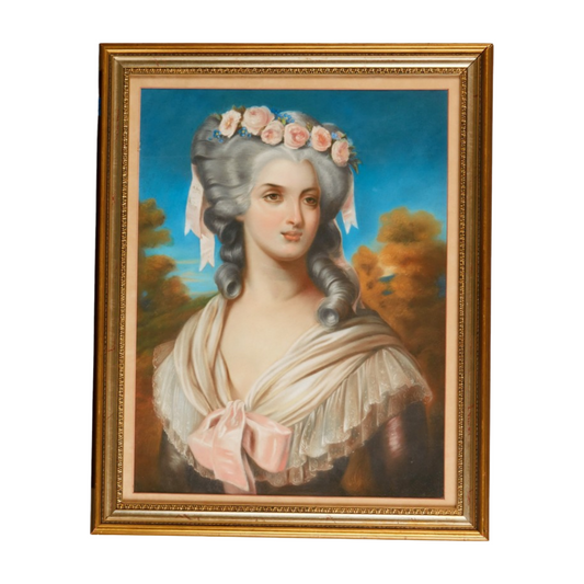 19th Century French School Pastel Portrait