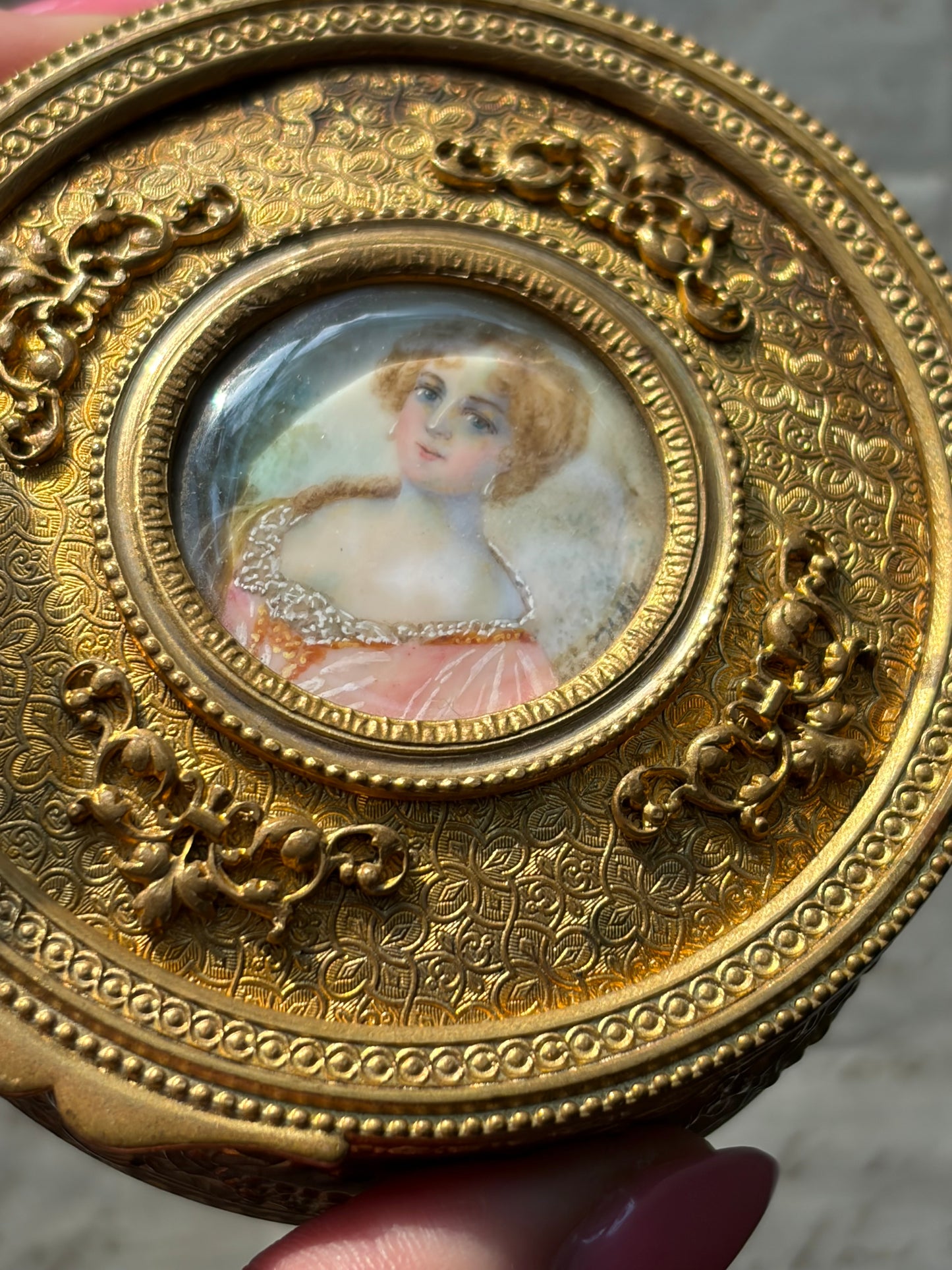 Antique French Portrait Box