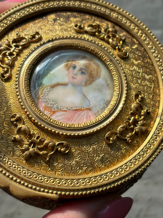 Antique French Portrait Box