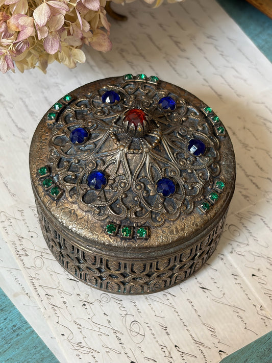 Early 20th Century Czech Jeweled Trinket Box