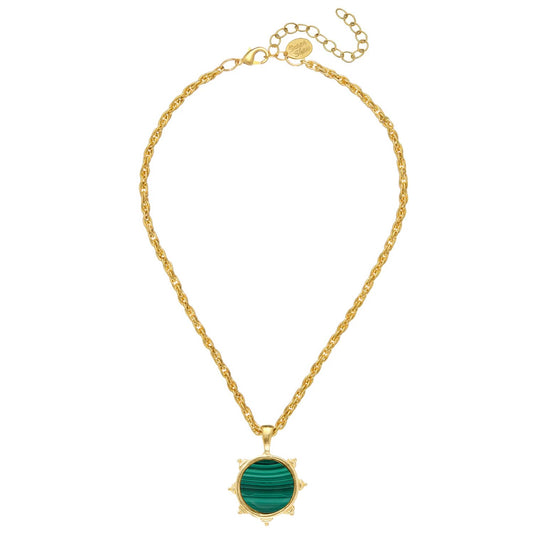 Florence Stone Necklace - Malachite