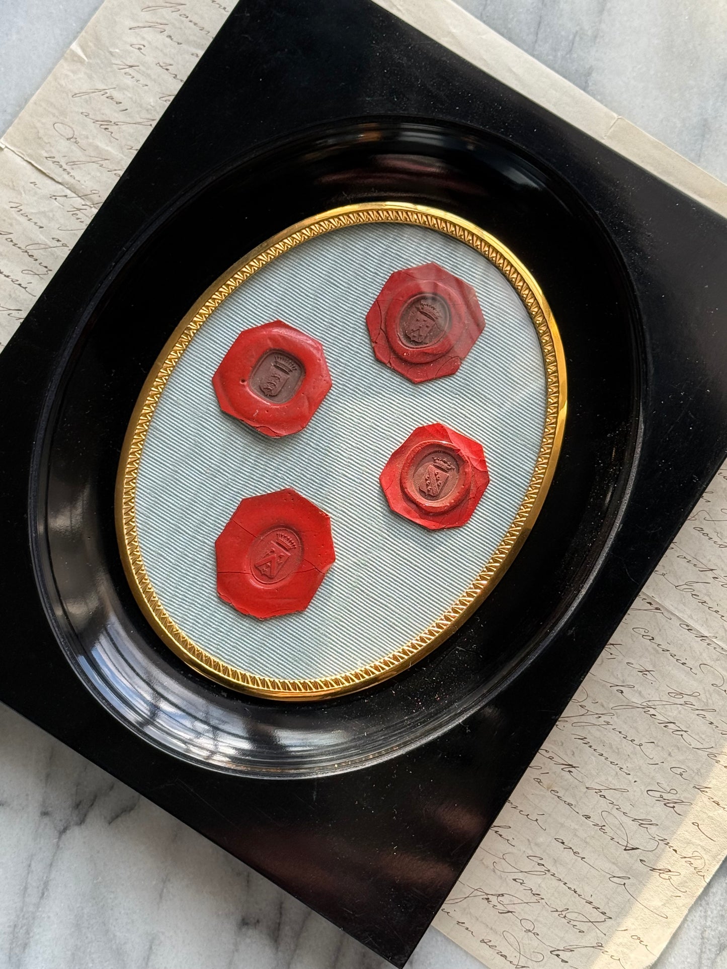 Antique French Wax Seal Collection — Shadow Frame
