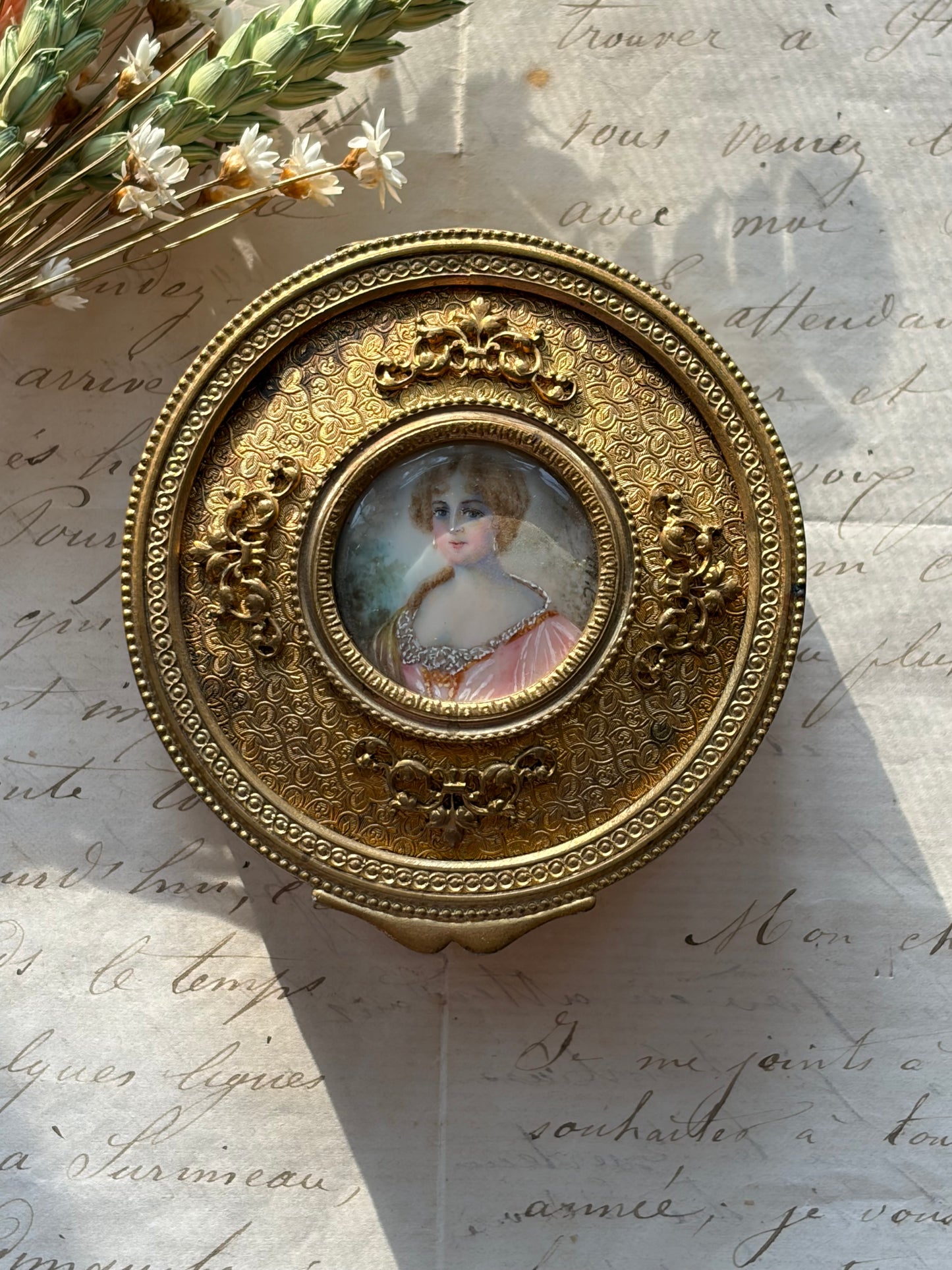 Antique French Portrait Box