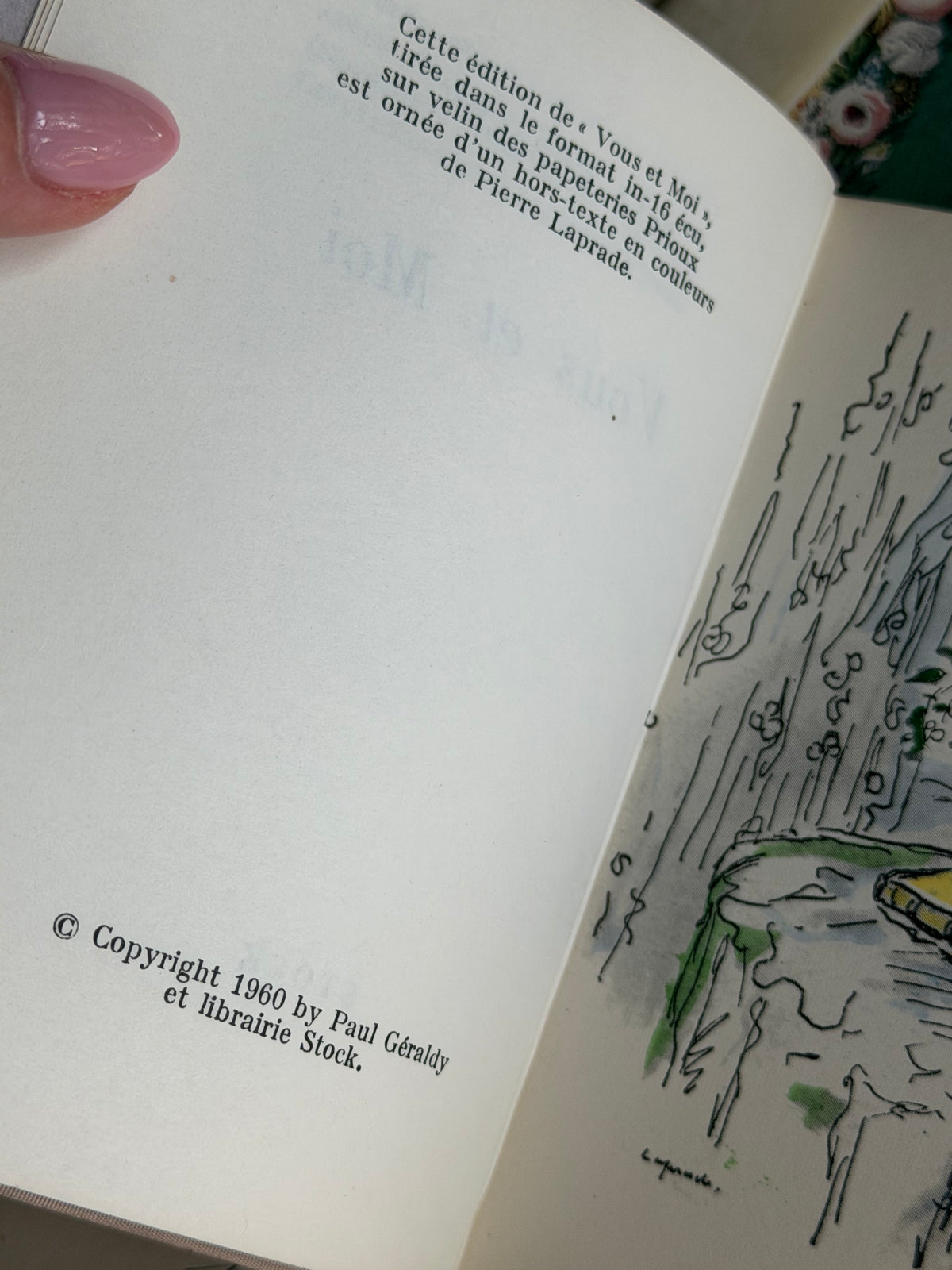 Vintage French Love Poems, Vous et Moi by Paul Géraldy, 1960