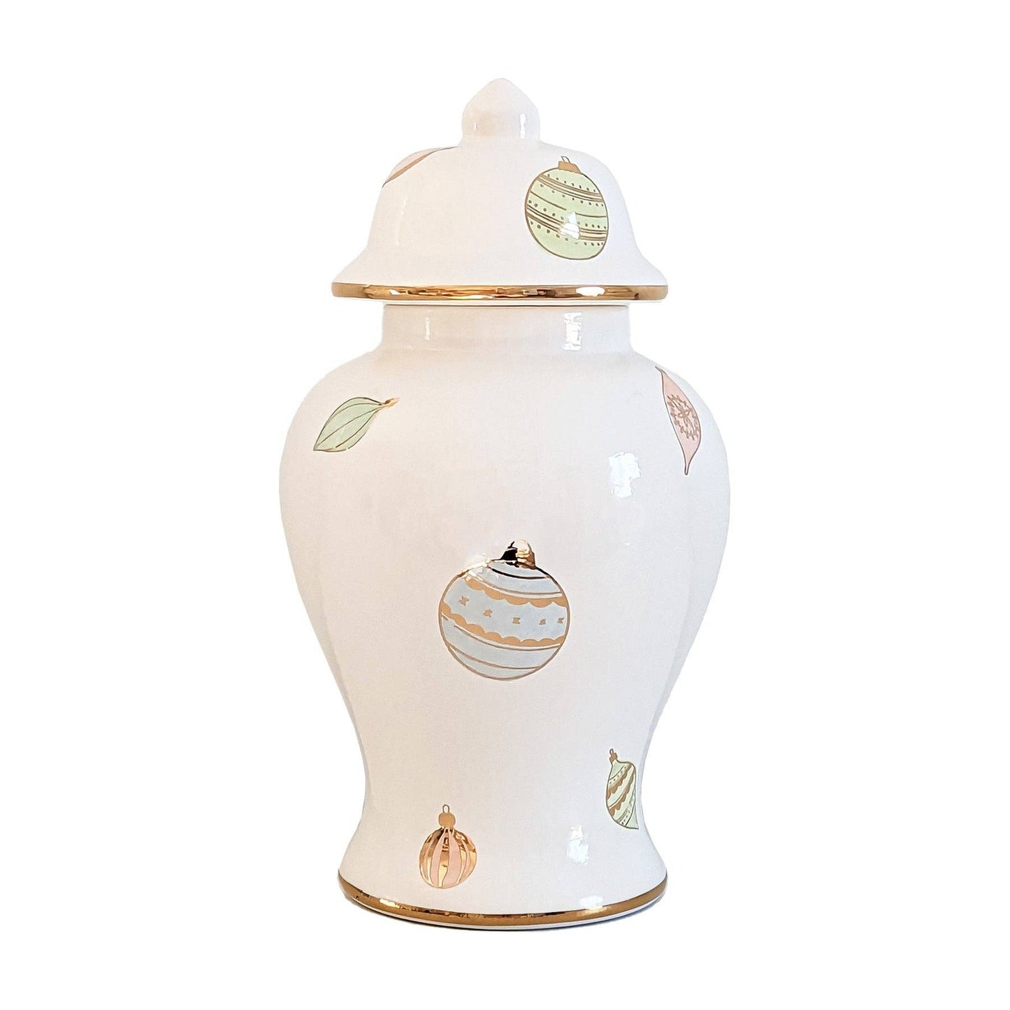 Pastel Baubles Ginger Jars with 22K Gold Accents: Medium