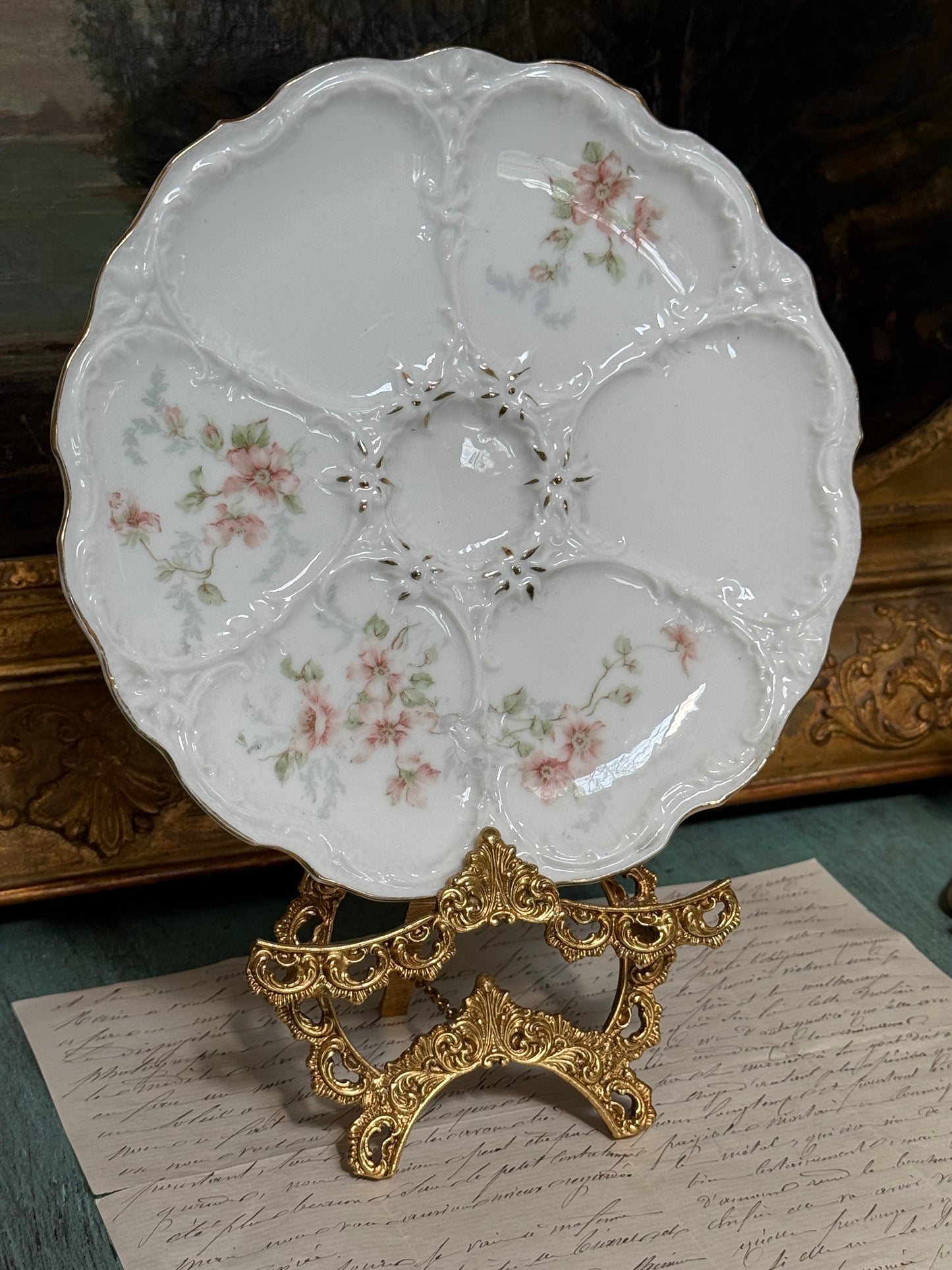 Antique German Oyster Plates (sold individually)