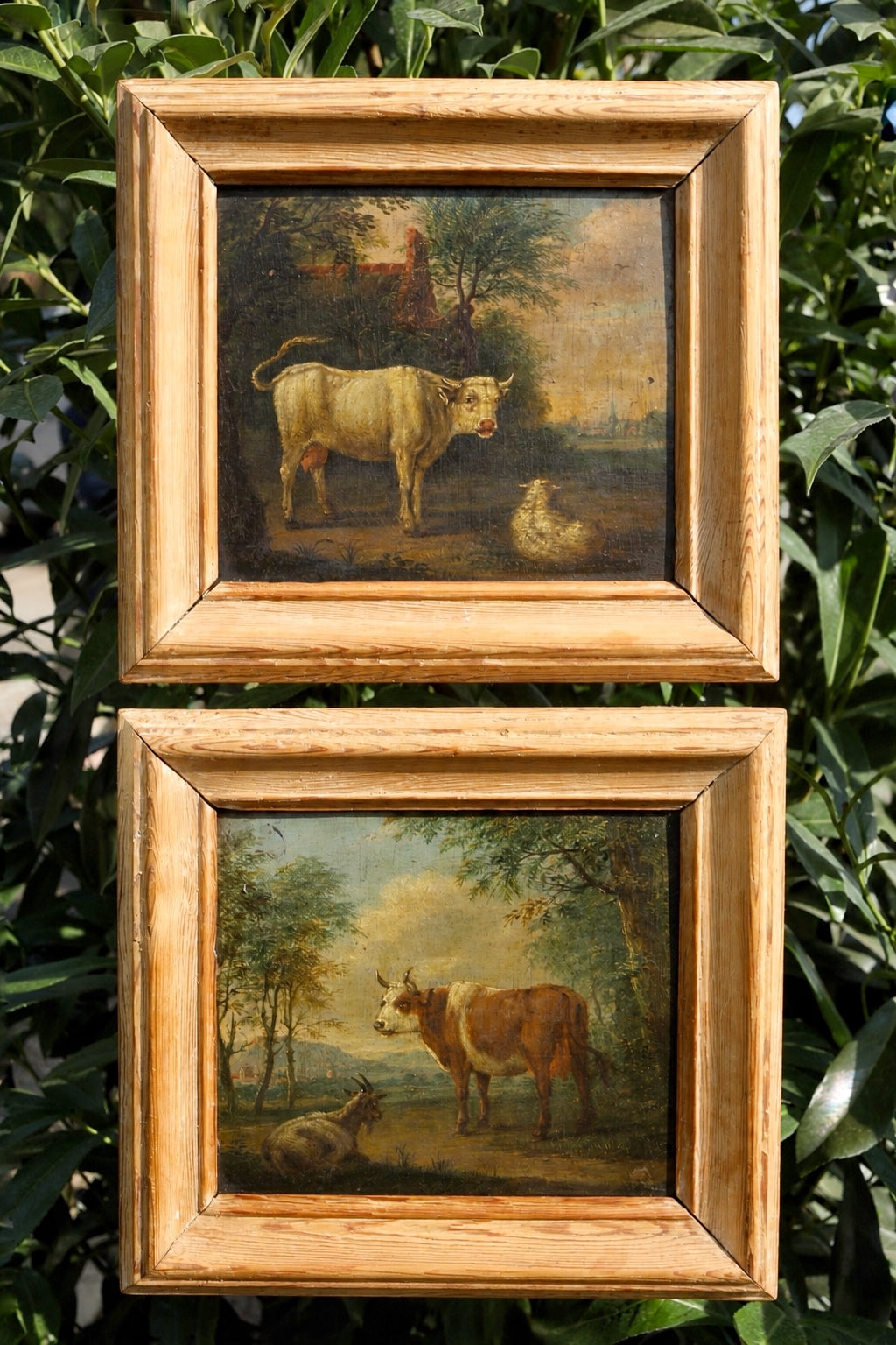 Pair of 18th-Century Dutch Pastoral Paintings by Johannes Carré, Signed & Dated 1766