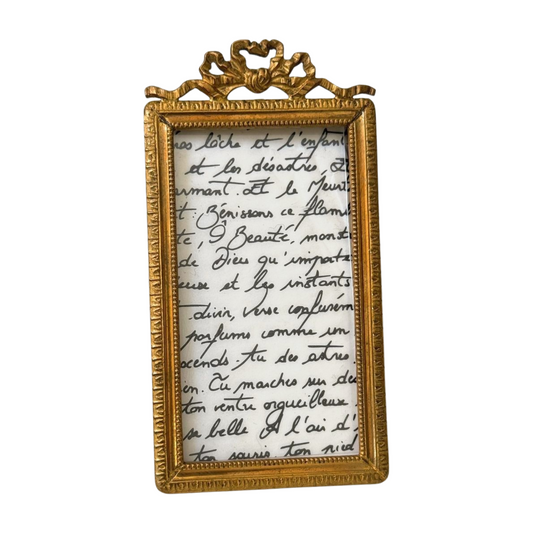 Antique French Bronze Miniature Frame