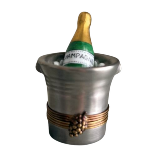 Limoges Champagne Bucket Trinket Box