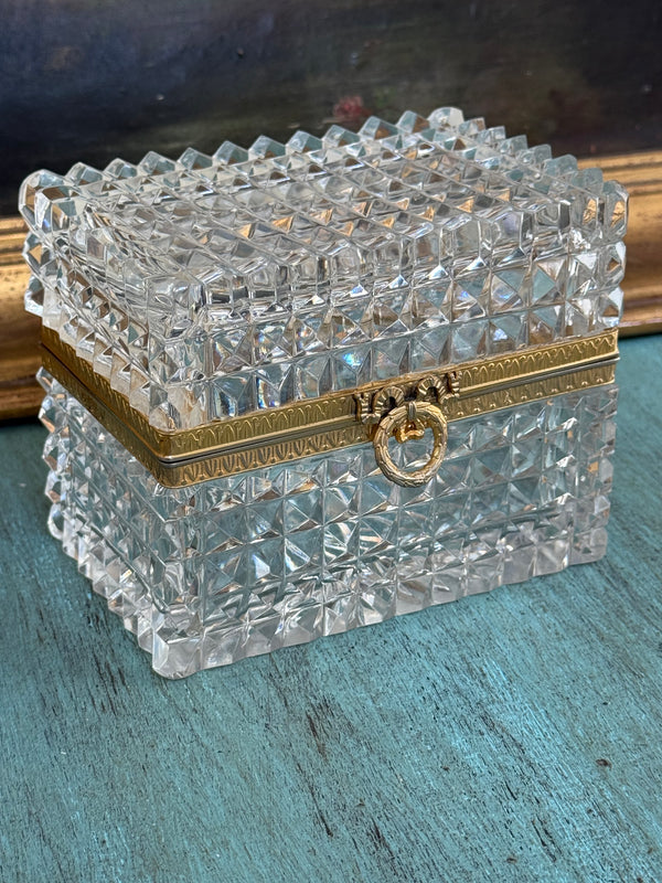 Antique French Crystal Casket