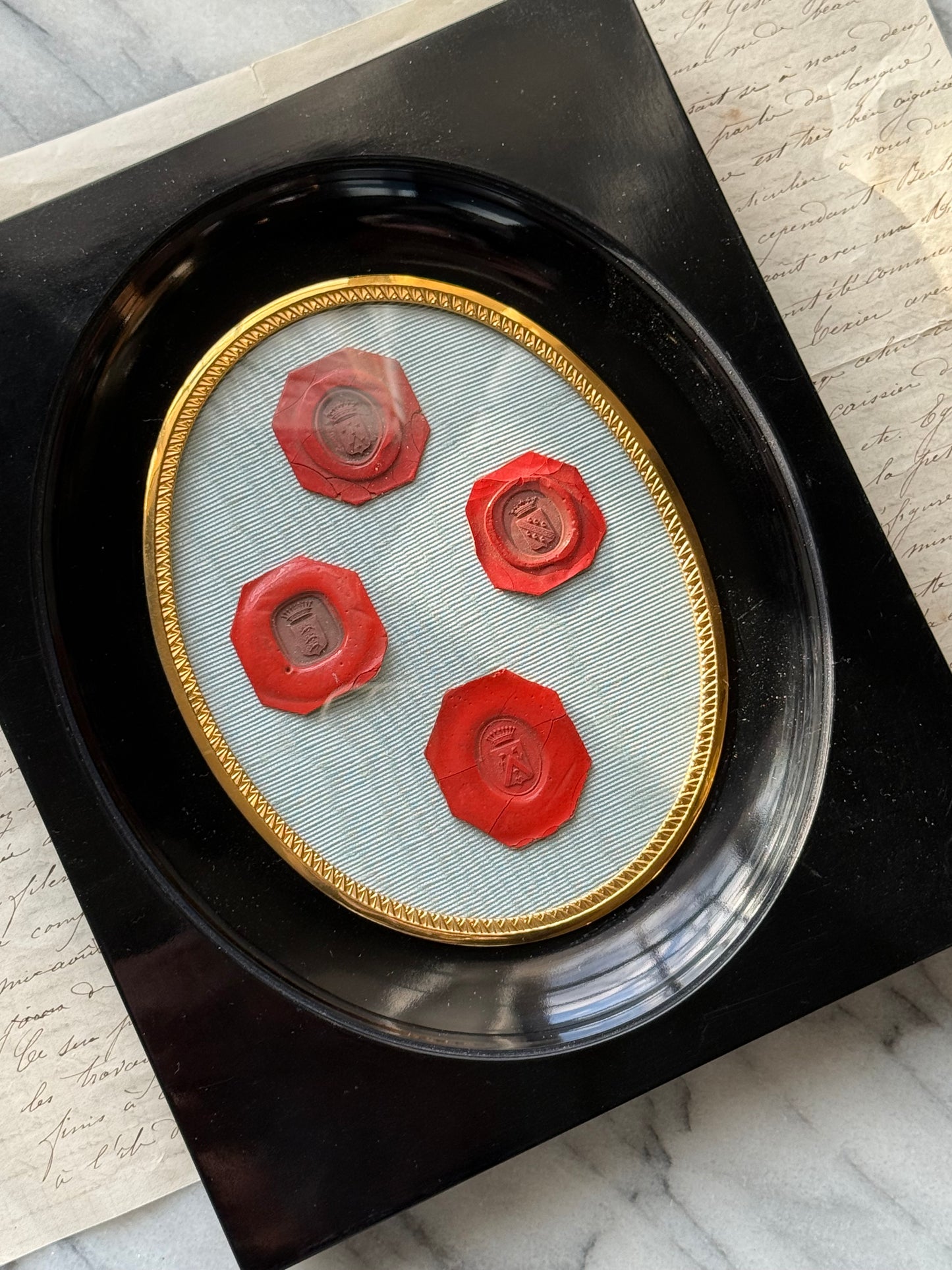 Antique French Wax Seal Collection — Shadow Frame