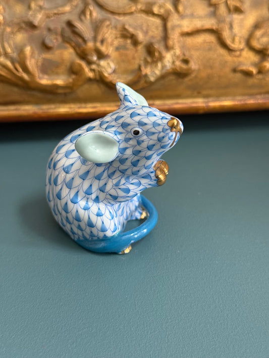 Herend Hand-Painted Porcelain Mouse