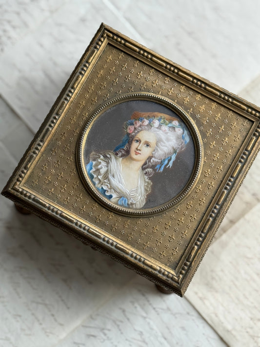 Antique French Portrait Box