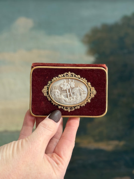 Antique Velvet Cameo Notepad