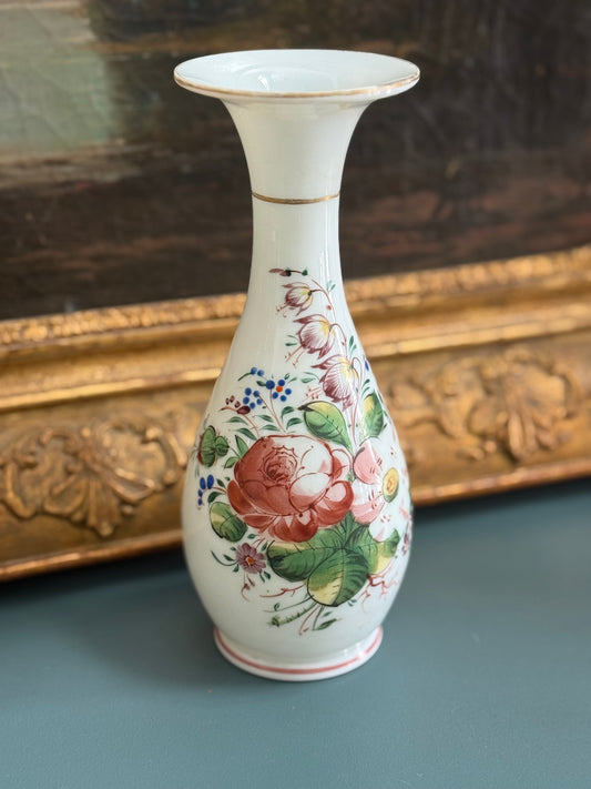 Antique White Opaline Vase