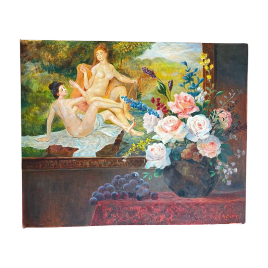C.S. Henry – Still Life with Vase of Flowers” & Mythological Tableau