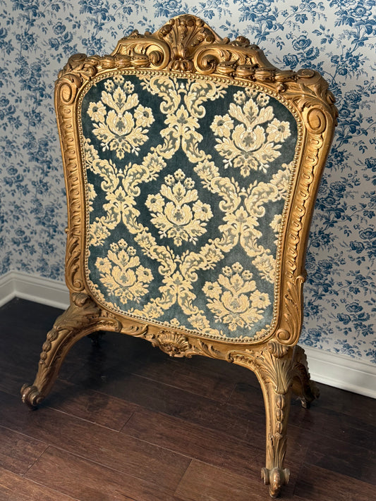 Antique French Rococo Revival Fire Screen