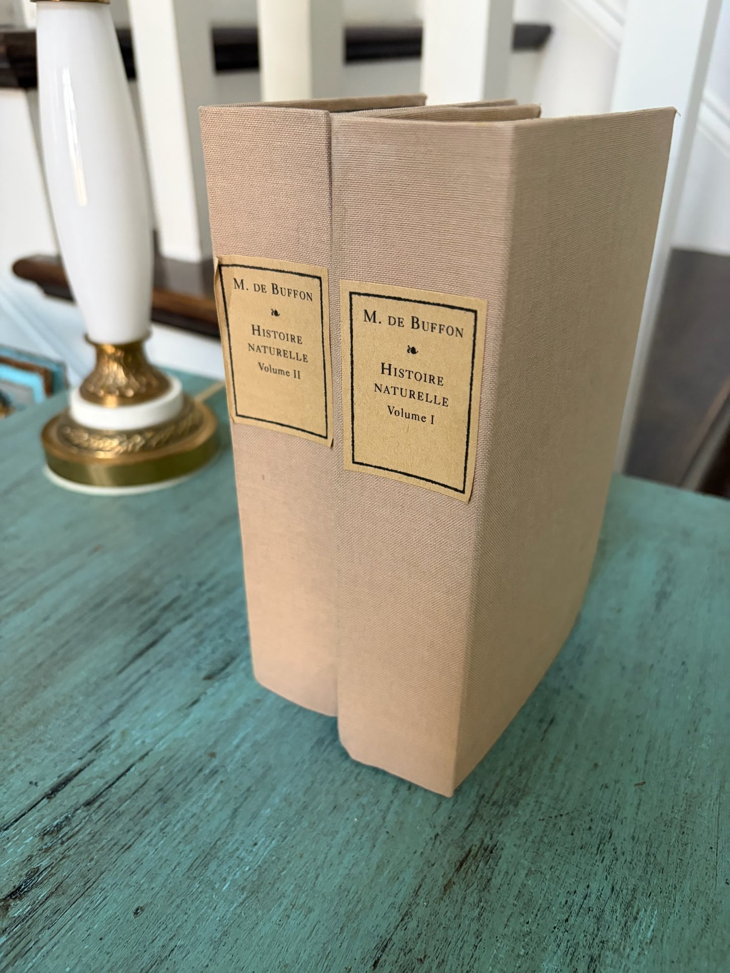 Antique Decorative Book · 255-Year-Old French Histoire Naturelle · Repurposed in Cream (multiples)